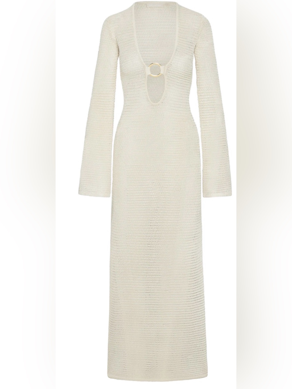 Montego Dress - Ivory Shiny Treble Knit